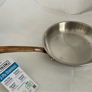Viking Stainless Steel Fry Pan with copper Handle